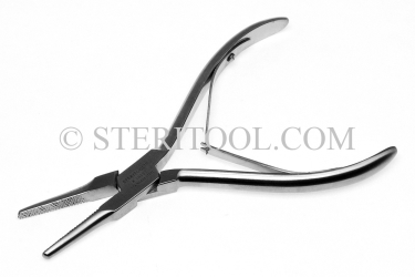 #10121 - 5"(125mm) Stainless Steel Pliers with Serated Jaws & Spring Loaded Handle. 